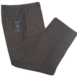 Eddie Domani ~Men's 34/30~ Brown Wool Blend Straight Leg Dress Pants NWT.